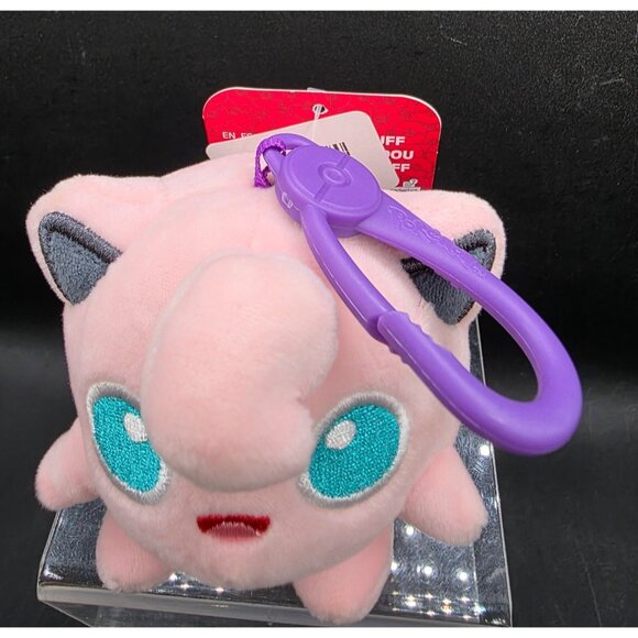 Pokémon Jigglypuff Plush Keychain 4" With Clip - Picture 2 of 6